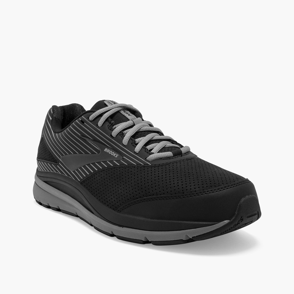 Chaussure Running Brooks Addiction Walker Suede Noir Noir Homme | PSY-2901837